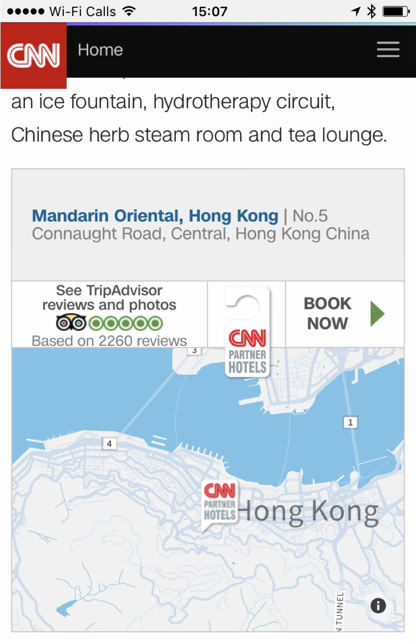 TripAdvisor widget — map view