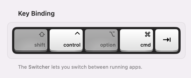 Pieoneer keyboard shortcut symbols including Tab key icon