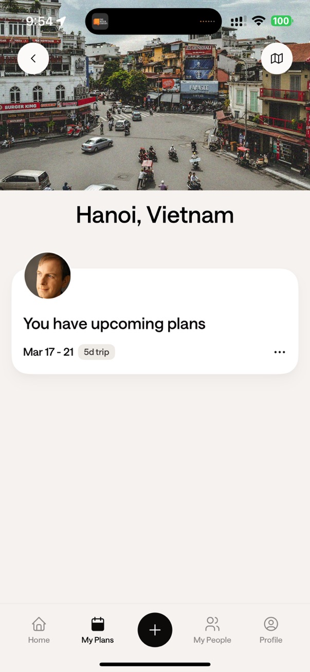 Images of your destination are automatically chosen when you add a plan.